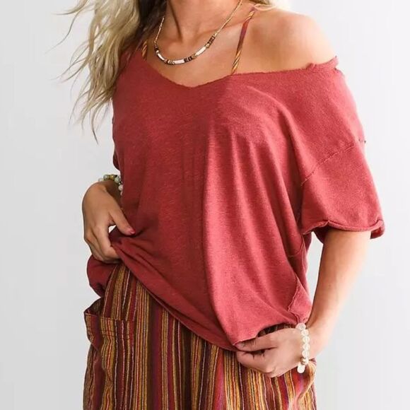 Free People Tops - Free People Linen Blend Tee